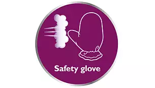 دستکش برای محافظت بیشتر در هنگام بخار